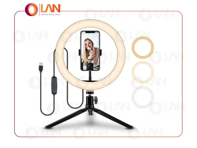 رینگ لایت سلفی سه پایه دار برند  CIRCLE  (L306)