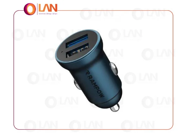 شارژر 24 وات دوگانه فندکی ماشین برند RAMPOW