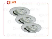 پک سه عددی لامپ توکار 5.5 واتی فلزی BRINONER