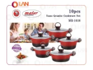 سرویس قابلمه 10 پارچه نانو گرانیتی مایر مدل MR-1616