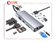 هاب 11 پورت USB C مدل D09