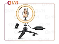 رینگ لایت سلفی همراه سه پایه و ریموت UBEESIZE