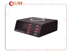 شارژر چند منظوره همراه شارژ سریع بی سیم  با نمایشگر  LED