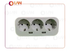 سوکت دو کاره و آداپتور USB مدل H-OGZHC3K2U