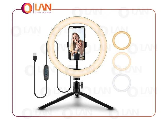 رینگ لایت سلفی سه پایه دار برند  CIRCLE  (L306)