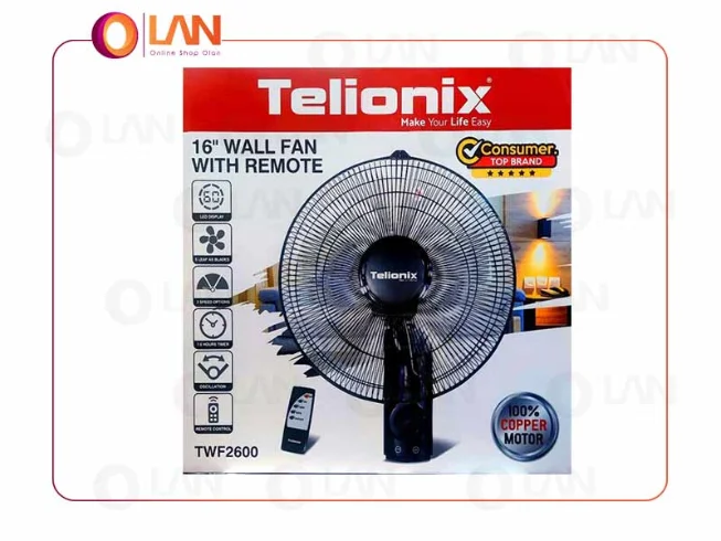 پنکه دیواری تلیونیکس مدل TWF2600