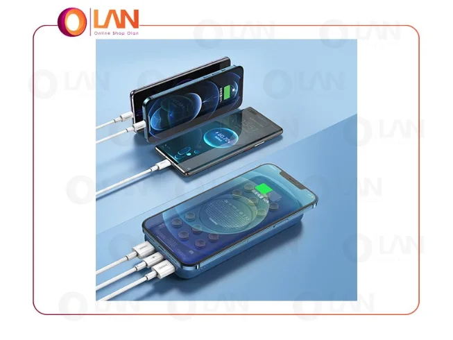 پاور بانک وایرلس ریمکس 20000 میلی آمپر مدل RPP-207