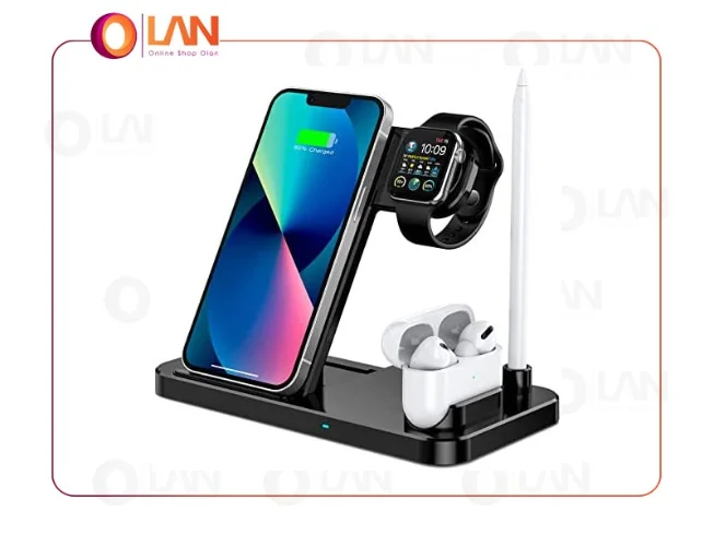 شارژر بیسیم fast charge   مدل w30  4 کاره