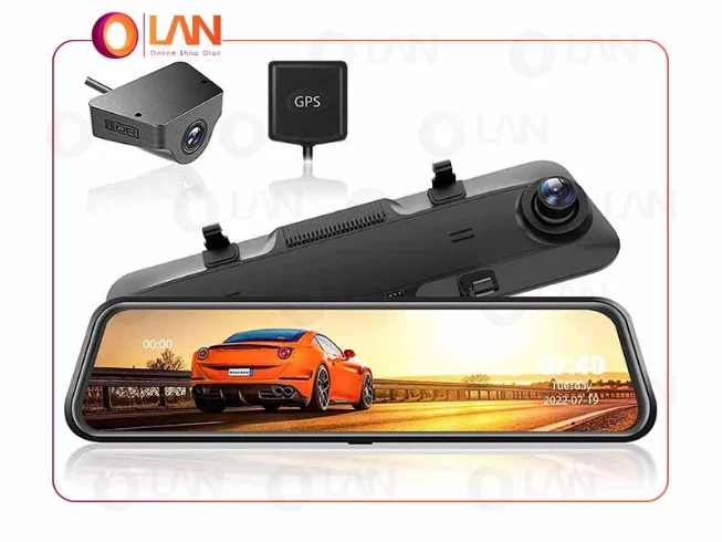 آینه ی دوربین دار ماشین برند DASHCAM (استوک)